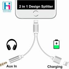 They can be used to listen to audio through multiple audio input devices, such as headphones on devices such as an mp3 player. China 2 In 1 Lightning To 3 5 Mm Headphone Jack Splitter Adapte For Iphone Audio Charger Adapter Cable For Iphone X And Iphone 8 China Iphone 7 Splitter Adapter And Iphone 8 Splitter Adapter Price