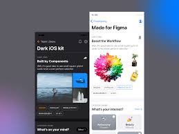 Ios Design Kit Dark Light Layouts Ios Design App Template Figma