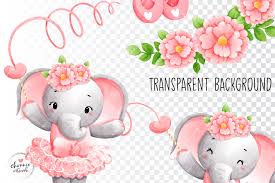 Elephant Ballerina clipart, Dancing elephant clipart, baby girl elephant  clipart By Chonnieartwork | TheHungryJPEG