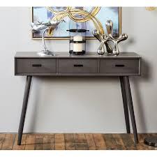 Cole Grey Wood Console Table Reviews Wayfair Wood Console Table Console Table Black Console Table