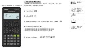 Solving Statistics Problems By Using Casio Fx 82es Plus 2 Youtube
