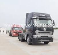 Flat Roof Cab Tractor Truck For Trailer , 6x4 Tractor Unit ...