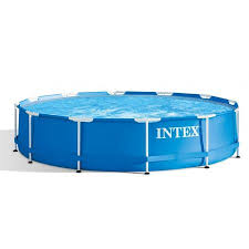 Piscina Cu Cadru Metalic Si Pompa De Filtrare Intex Dimensiune 366 X 76 Cm Forma Rotunda Confectionata Din 3 Straturi Pentru Rezistenta Si Durabilitate Din Metal Polipropilena Pvc Solutionpro