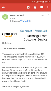 Once your refund comes through, h&r block will send you a gift card redemption code. Amazon Help On Twitter Hi Pete Sorry To Hear Did You Receive A Refund Confirmation Email Is The Refund Going To The Original Card Or Gift Card Jj