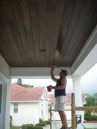 It S Standard Operating Procedure To Paint Your Walls A Shade While Keeping The Ceiling White We Ve Been To Porch Ceiling House With Porch Patio Ceiling Ideas