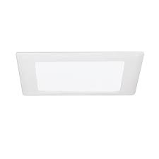 The flush ceiling lights that are recessed can be made from chrome which is a inexpensive material therefore making this type of recessed lighting fixture. Halo 9 In White Recessed Ceiling Light Square Trim With Glass Albalite Lens 10p The Home Depot