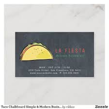 Let us cater your wedding reception, your office meeting or your child's next birthday party. Taco Chalkboard Simple Modern Business Card Zazzle Com Modern Business Cards Catering Business Cards Business Cards