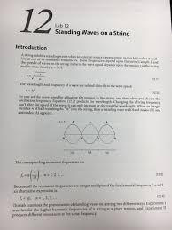 Which wave has the highest frequency? Solved Lab 12 Standing Waves On A String Introduction A S Chegg Com