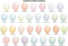 Custom Pastel Latex Balloon Colour Chart Party Shop Balloons