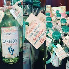 Mini Barefoot Pregnant Wine Bottle Favors Bow Tie Baby Shower Baby Shower Baby Shower Diapers
