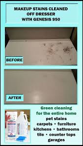 Months Of Makeup Stains Cleaned Off A Dresser With Genesis 950 Remove Makeup Stains From Furniture Flooring And Car Remove Pet Stains Pet Stains Makeup Stain