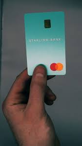 A Green Starling Bank Card Stock Photo Bank Card Card Stock Credit Card Design