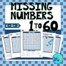 Hundreds Chart Missing Numbers 1 To 60 Worksheets By