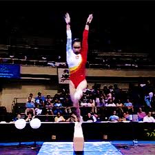 Gif Of Ling Jie S Front Aerial Bhs Onodi Amazing Gymnastics Gymnastics Skills Gymnastics Videos
