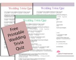 Exquisite white gowns, beautiful venues and long guest lists can jack up the price tag to epic proportions. Free Printable Wedding Trivia Quiz