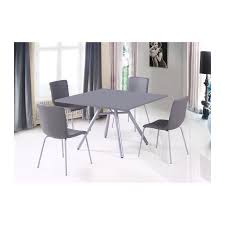 1.8 cm • dimensions assise : Meubles Et Decorations Ensemble Table Et 4 Chaises Texas Gris Id