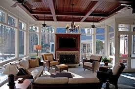 If you have an existing screened in porch or patio, you may be surprised by how simple it is to convert this space into a four season room that can be used all year round, no matter what the weather outside. 4 Season Rooms Designs Great Room Or 4 Season Porch Renovation Interior Design House With Porch 4 Season Room Home