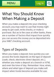 Some banks or credit unions may make funds available more quickly than the law requires, and some may expedite funds availability for a fee. How Long Does It Take For A Money Order To Be Available When Deposited Into My M T Bank Account Quora