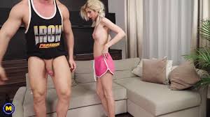 Spinner teen takes bodybuilders huge cock in her little hole