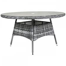 Maybe you would like to learn more about one of these? Charles Bentley Premium Large Round Rattan Dining Table 6 Seater Light Grey Garden From Beatsons Direct Uk