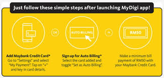 Select other banks' credit card payment. Get Rm30 Rebate When You Enroll Digi Auto Billing With Maybank Credit Card Best Credit Co Malaysia