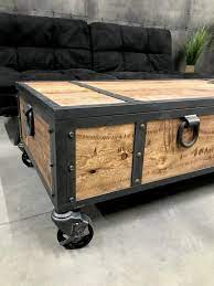 Weston home factory rectangle wood coffee table. Rustic Wood Coffee Table With Wheels And Handles Wood Trunk With Vents Locking Vintage Style Wood Rustic Coffee Tables Coffee Table Wood Rustic Storage Bench