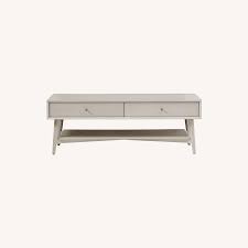 Coffee & side & console tables. West Elm Mid Century Storage Coffee Table Pebble Aptdeco