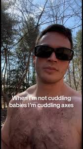 Cut a tree down with an ax… so satisfying. #lumberjack #girldad