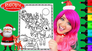 You can print or color them online at 736x951 reindeer printable coloring pages drawn reindeer printable pencil. Coloring Santa Rudolph Red Nosed Reindeer Coloring Page Prismacolor Markers Kimmi The Clown Youtube
