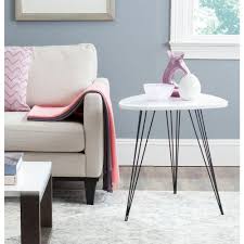 Black And White End Table Safavieh Wynton White And Black End Table Fox4214b Black End Tables Modern End Tables Sofa End Tables