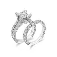 Alibaba.com offers 476 princess cut wedding rings products. Cubic Zirconia Rings 3 0 Ct Princess Cut 14k Wedding Set R7507w