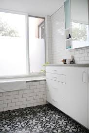 Black And White Patterned Floor Tiles Bathroom Sam Anne S Colorful Modern Mix White Tiles Bathroom Floor Tiles White Bathroom