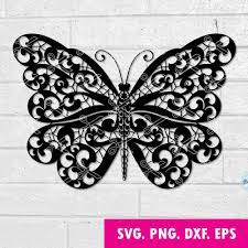 Download Mandala Butterfly Svg Eps Png Dxf Cut Files