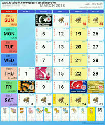 Takwim persekolahan dan cuti umum sarawak 2018. 2018 Kalendar Cuti Umum Cuti Sekolah Calendar School Holidays And Public Holidays