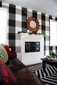 Black And White Plaid Decor Buffalo Plaid Black And White Diy Temporary Wallpaper Buffalo Plaid Decor Temporary Wall Decor Plaid Decor