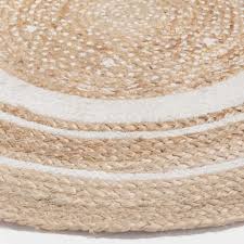 Maybe you would like to learn more about one of these? Runder Teppich Aus Weisser Baumwolle Und Jute D 90 Cm Leigh Maisons Du Monde