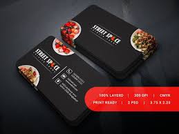 A lower quantity order of 250 pieces of the same type costs 7¢ each. Food Business Card Street Spice Food Business Card Restaurant Business Cards Business Cards Creative