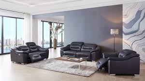 Browse living room furniture sets in silver and slate, with chair, table, and sofa options. Contemporary Leather Grey Living Room Set Oakland California Esf 972