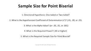 Sample Size For Point Biserial Coefficient Of Determination Sample Point