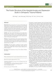 Pdf The Factor Structure Of The Hospital Anxiety And