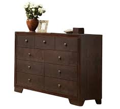 All of the drawers are dovetailed and are on metal side ball bearing sliders that open and close very smooth and easy and all of which work well. Acme Madison 9 Drawer Dresser In Espresso 19575