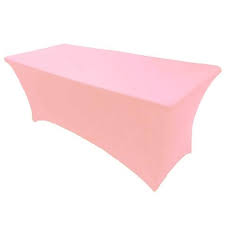 Gw Linens Pink 6 Ft Spandex Fitted Stretch Tablecloth Table Cover Wedding Banquet Party Fitted Tablecloths Table Cloth Table Covers