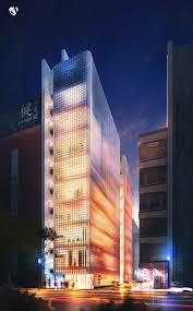 Maison Hermes Renzo Piano Building Workshop By State Of Art Studio Via Behance 3d Architectural Visualization Tokyo Architecture Architecture Rendering