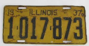 Black And Yellow California License Plate Frame Early Auto License Plate Vintage 1937 Yellow Black Illinois Car License Plates License Plate Vintage