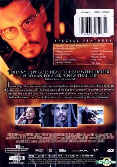 YESASIA: The Ninth Gate (1999) (DVD) (US Version) DVD - Johnny Depp, Lena  Olin, Lions Gate Home Entertainment - Western / World Movies & Videos -  Free Shipping - North America Site