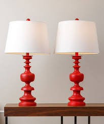 Red Alexis Table Lamp Set Of Two Red Table Lamp Living Room Decor Apartment Lamps Living Room