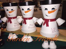 Clay Pot Snowman Flower Pot Crafts Christmas Pots Clay Pot Crafts