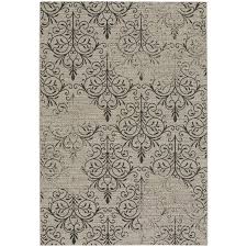 Black And Brown Outdoor Rug 8 X 11 Large Noir Black And Tan Indoor Outdoor Rug Finesse Heirloom Area Rugs Rugs Outdoor Area Rugs