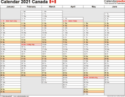 Holiday planner, trip planner, journey canadian public (statutory) holidays in our calendars: Canada Calendar 2021 Free Printable Pdf Templates