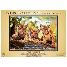 Tiger with cub in the snow jigsaw puzzle. Ken Duncan The Worlds Most Beautiful Jigsaw Puzzle 1000 Pieces Curious Tiger Cubs